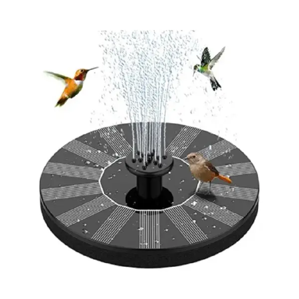 Buitenzonnefontein - Zonnevijverpomp - Drijvende Zonnefonteinpomp - Geschikt Voor Tuin, Vijver, Vogelvijver, Waterornament thumbnail