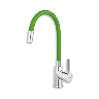 Novaservis, Keukenkranen, Ferro - Keukenkraan Met Flexibele Arm, Groen/chroom