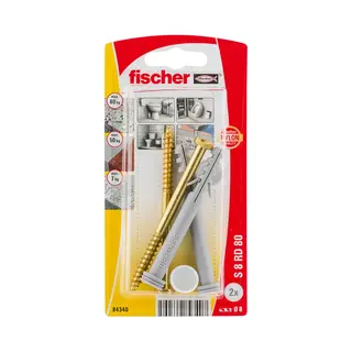 Fischer 84340 Schraubanker/Dübel 2 Stück(e) Schrauben- & Dübelsatz