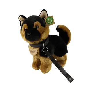 One For Fun Rappa Deutscher Schäferhund Plüschhund Mit Leine Stehend 23 Cm / Umweltfreundlich / Ab 0 Monaten (25 cm)