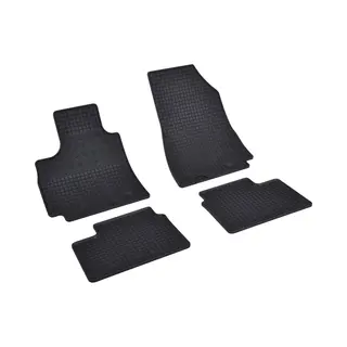 Rigum 905397 Fußmattensatz Vorne Und Hinten, Menge, 4, Schwarz, Gummi