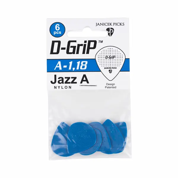 Janicek Picks - D-Grip Jazz A - Plectrum - 1.18 Mm - 6-pack thumbnail