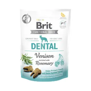 Brit Functional Snack Dental Venison Hond Snacks Wild 150 g