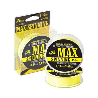 Fil Fishing Fil Max Spinning - 0.23mm - 7.2kg - 150m - Nylon Roofvis Vislijn - Fluo Gele Nylon Roofvis Lijn - Voor Vissen Met Kunstaas