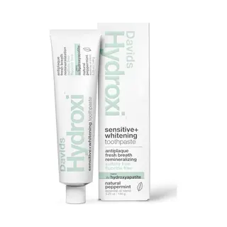 Davids Nano Hydroxyapatiet Natural Toothpaste, Sensitive, Whitening, Enamel Health, Fluoride Free, Sls Free, Peppermint, 5, 25 Oz Metalen Buis,