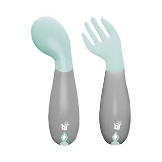 Lepel&Vork Babyjem Angled Groen