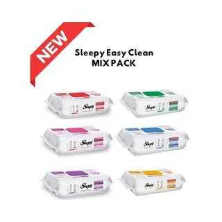 Voordeelverpakking -6 X Sleepy Doekje Easy Clean - Cleaning Wipes | Xxl Sheets | Extra Strong & Thick | 6 Packs Of 6 X 100 (600 Pieces)