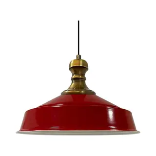 Bamyum Rot Industrielle Pendelleuchte Aus Handbemaltem Metall – Vintage-kronleuchter E27 Ø41 Cm Für Wohnzimmer, Schlafzimmer Oder Esszimmer