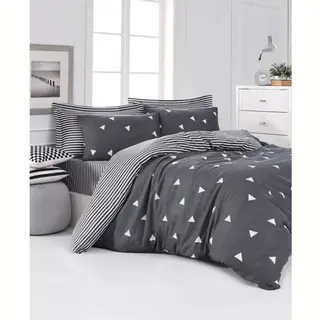 Beddengoedset - 1 Dekbedovertrek 220 X 240 Cm + 2 Kussenslopen 60 X 60 Cm - 65% Katoen, 35% Polyester - Grijs