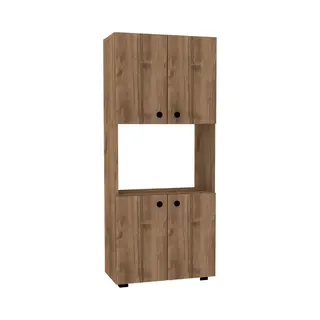 Efe Keukenkast | 100% Melamine | Walnoot - Emob - Keuken Magnetronkast - Bruin - Mdf