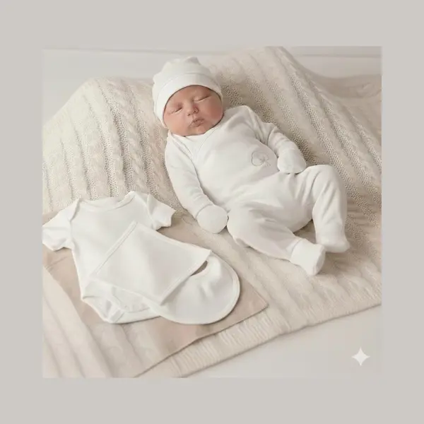 Civil Organic 8-delige Newborn Baby Kleding Set Jongens/meisjes - Fopspeenkoord Cadeau - Newborn Set - Babykleding - Babyshower Cadeau - Kraamcadeau thumbnail