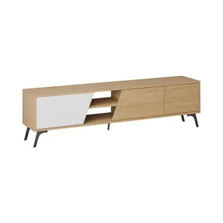 Emob Fiona Tv-meubel | 100% Melamine | Eiken, Wit