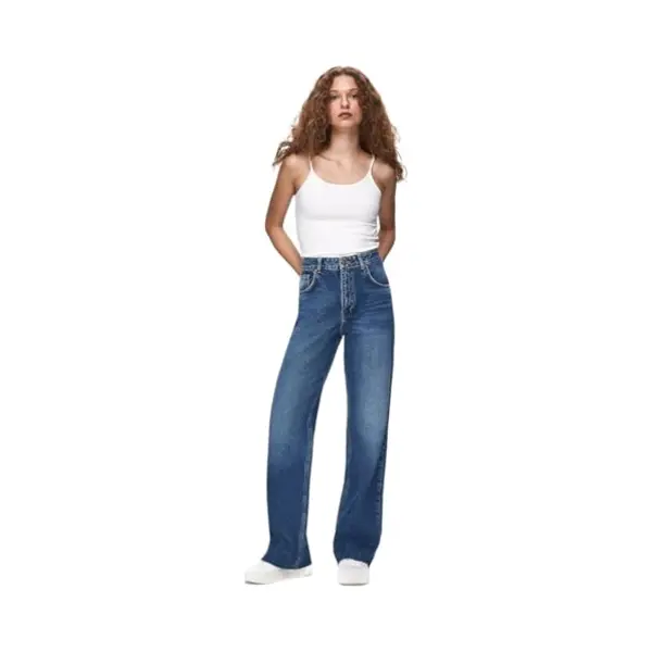 Ltb Damen Jeans Danica L - High Waist - Wide Fit Blau W27-W34 Baumwolle Stretch, Größe, 33W / 32L, Farbe, 16042-55682 Nevino Wash thumbnail