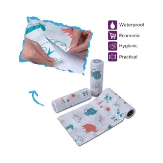 On Roll Paper Spatmat Voor Kinderen Op Een Rol - Waterdicht - Kinderfeestje- Kleed Onder De Kinderstoel - 100x120 Wegwerp Vloermat Onder Kinderstoel - Baby -