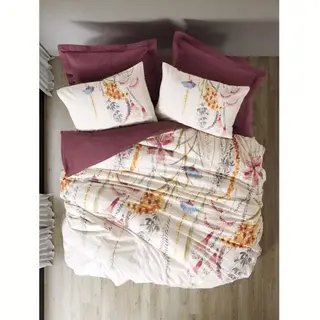 Beddengoedset - 1 Dekbedovertrek 220 X 240 Cm + 2 Kussenslopen 60 X 60 Cm - 100% Katoen - Rood
