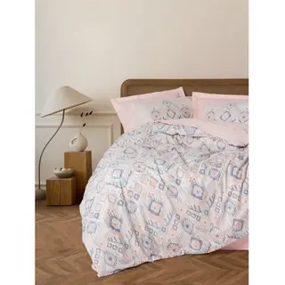 Aucune Beddengoedset - 1 Dekbedovertrek 220 X 240 Cm + 2 Kussenslopen 60 X 60 Cm - 100% Katoen - Zalm