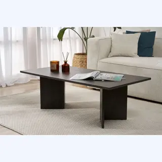 Hanah Home Asir - Salontafel - Lumiere Zwart - 100% Melamine Gecoat Spaanplaat - 119 X 60 X 40 Cm