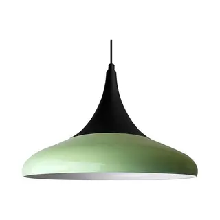 Bamyum Hängelampe Paladin Minzgrün Metall Ø35cm, Pendelleuchte Lampenschirm Esstisch Wohnzimmer Industrial Vintage, Küchenlampe Hängend
