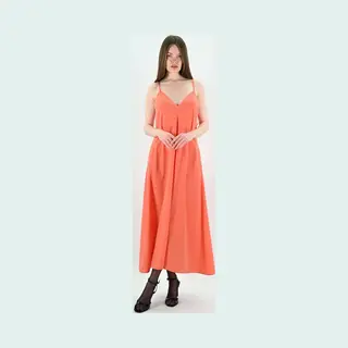 YesMooi- Maxi Slip Dress - Koraal - Maxi Jurk - Xxl (44)