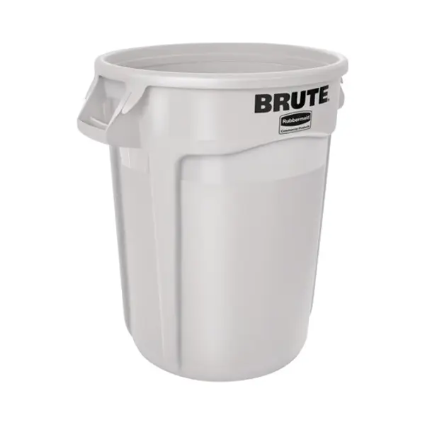 Rubbermaid FG263200WHT Abfallbehälter Rund Kunststoff Grau thumbnail