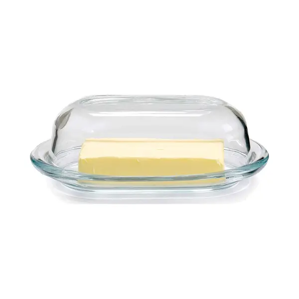Pasabahce Schale Basic - Butterdose, 19, 5 X 13 Cm Aus Glas Mit Deckel Schale Butterbox, Glas, (2-tlg) thumbnail