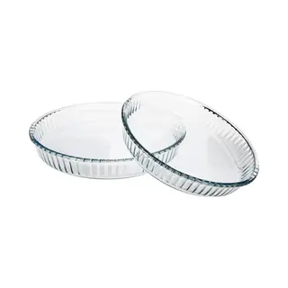 Pasabahce Auflaufformen, 2er-set, Hitzebeständig, Rund, Glas