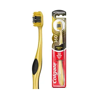 Colgate Zachte Houtskool Tandenborstel 360 Graden 100 G Goud 1 Stuk