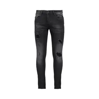 Gabbiano Jeans Ultimo Skinny Fit Jeans Powerflex 82655 Black Destroyed Mannen Maat - W27 X L34