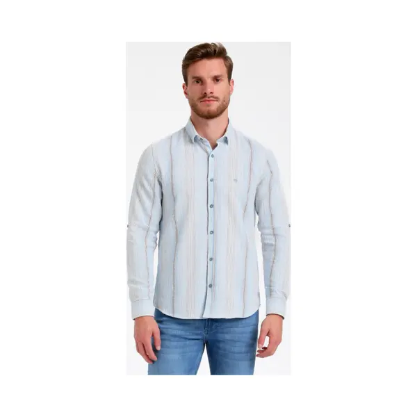 Gabbiano - Heren Overhemd - 335547 - 4001 Bright Blue thumbnail