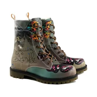 Goby Fashion Butterfly Laarzen – Handmade – Vegan Leer – Dames – Maat 35