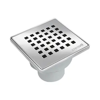 Creavit - Bodenablauf Edelstahl 150x150mm Hofablauf Terrasse Duschablauf Badablauf Dn 50