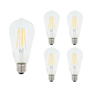 Vito Lighting Vito Led Filament Edisonlamp ST64 E27 - 8W (vervangt 75W) - 1000lm - 2700K - Ø64mm - 220-240V - Energiezuinig - 5 Stuks