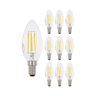 Vito Lighting Vito Led Filament Kaarslamp C35 E14 - 6W (vervangt 60W) - 736lm - 4000K - Ø35mm - 220-240V - Energiezuinig - 10 Stuks