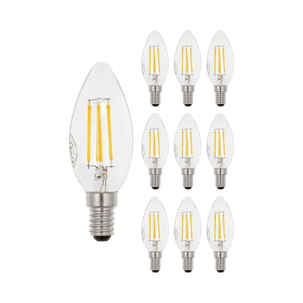 Vito Lighting Vito Led Filament Kaarslamp C35 E14 - 6W (vervangt 60W) - 736lm - 4000K - Ø35mm - 220-240V - Energiezuinig - 10 Stuks thumbnail