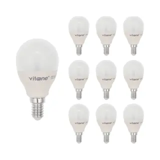 Vito Lighting Vito Led Kogellamp G45 E14 - 5W (vervangt 40W) - 390lm - 2700K - 220-240V - Ø45mm - Energiezuinig - 10 Stuks