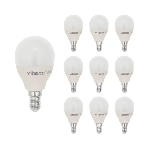 Vito Lighting Vito Led Kogellamp G45 E14 - 5W (vervangt 40W) - 390lm - 2700K - 220-240V - Ø45mm - Energiezuinig - 10 Stuks thumbnail