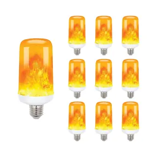 Vito Lighting Vito Led Vlam-Effect Lamp E27- 5W (vervangt 25W) - 250lm - 1400K Amber - 230V - Realistisch Vlamlicht - 10 Stuks