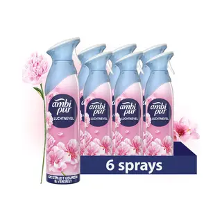 6x Ambi Pur Air Effects Luchtverfrisser Spray Vleugje Bloesem 185 Ml