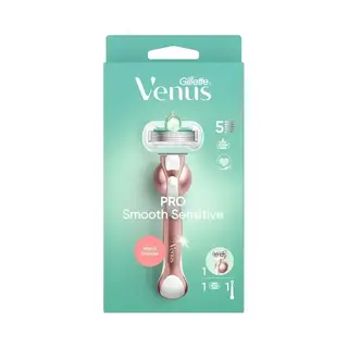 Gillette Venus Pro Smooth Sensitive Scheersysteem - Voor De Gevoelige Huid - 1 Handvat + 1 Scheermesje