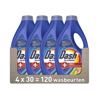 Dash Platinum Vloeibaar Wasmiddel +Extra Vlekverwijdering Voor Gekleurde Was - 4 X 30 Wasbeurten