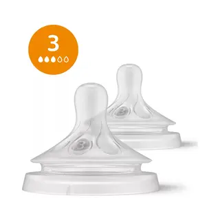 Philips Avent Natural Response SCY963/02 Sauger 3, mittlere Durchflussrate, 2er-Pack