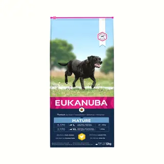 Eukanuba Mature Dog Food For Large Dogs Rich In Fresh Chicken For The Optimal Body Condition Of Your Dog 12kg ( Packaging May Vary