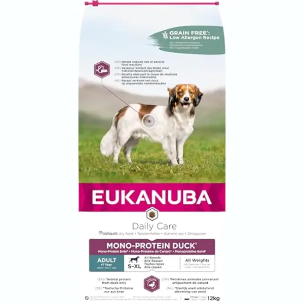 Eukanuba Daily Care Mono-Protein With Duck - Economy Pack, 2 X 12kg (Verpakking van 2) thumbnail