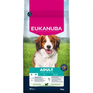 Eukanuba Premium Nutrition Adult Small & Medium Breed Lamm & Reis - Sparpaket, 2 X 12 Kg (Verpakking van 2)