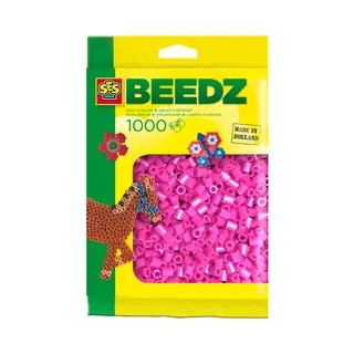 Ses Creative Beedz Iron on beads 1000 neon pink