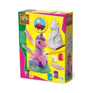 Ses Creative 01299 Gips Gießen Einhorn, Fantasievolles Bastelset für Kinder