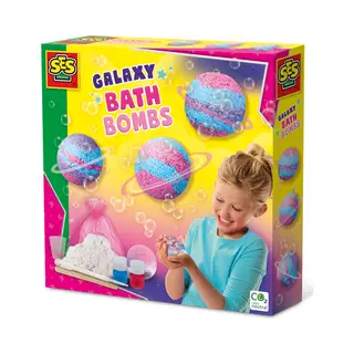 Ses Creative Galaxy bad bruisballen - meng je eigen kleuren - heldere kleuren en heerlijke geuren - inclusief bewaarzakje