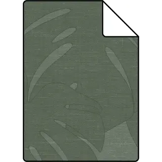 Proefstaal Origin Wallcoverings Behang Bladeren Met Geweven Structuur Groen - 26, 5 X 21 Cm - 347762-S