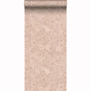 ESTAhome Behang Bloemtekeningen Terracotta Roze - 53 Cm X 10.05 M - 139548
