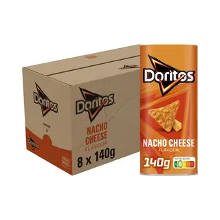 Doritos Nacho Cheese Snack Box - Chips - 8 X 140 Gram
